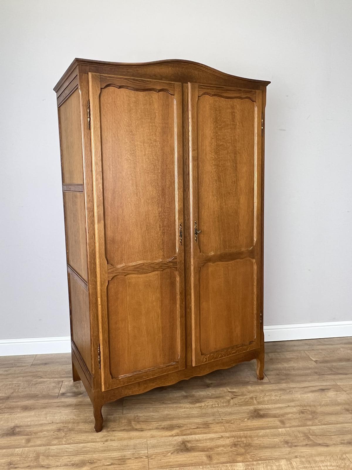 Wardrobe Vintage French Oak Two Door Bedroom Storage Armoire (1 of 12) Wardrobe Vintage French Oak Two Door Bedroom Storage Armoire (1 of 12)