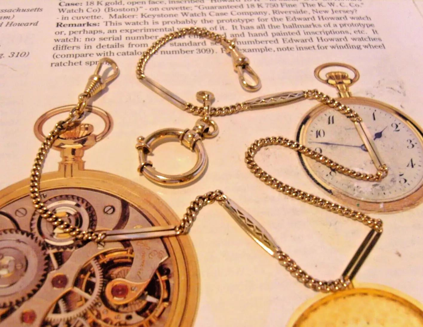 Pocket Watch Chain 12ct Rose Rolled Gold Antique 1890s Albert With Sliding Bolt Ring (1 of 15)