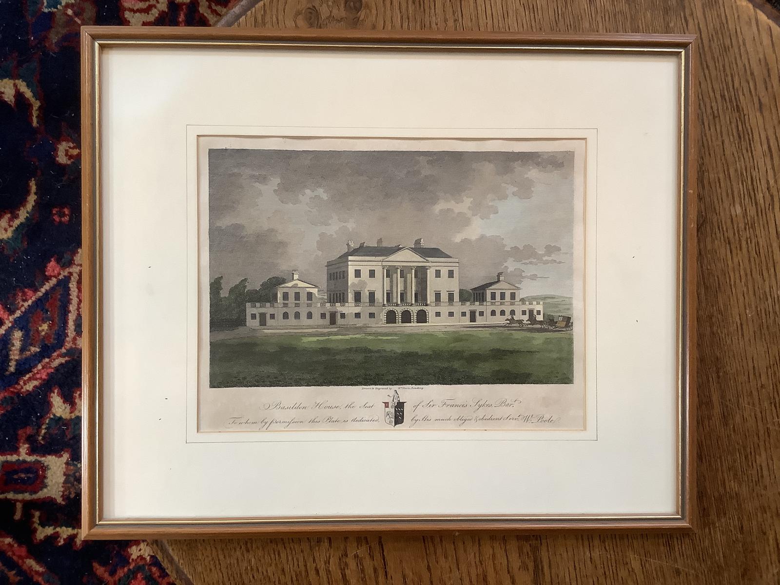 William Poole: 19th Century Engraving of Basildon House, Near Reading (1 of 3) William Poole: 19th Century Engraving of Basildon House, Near Reading (1 of 3)