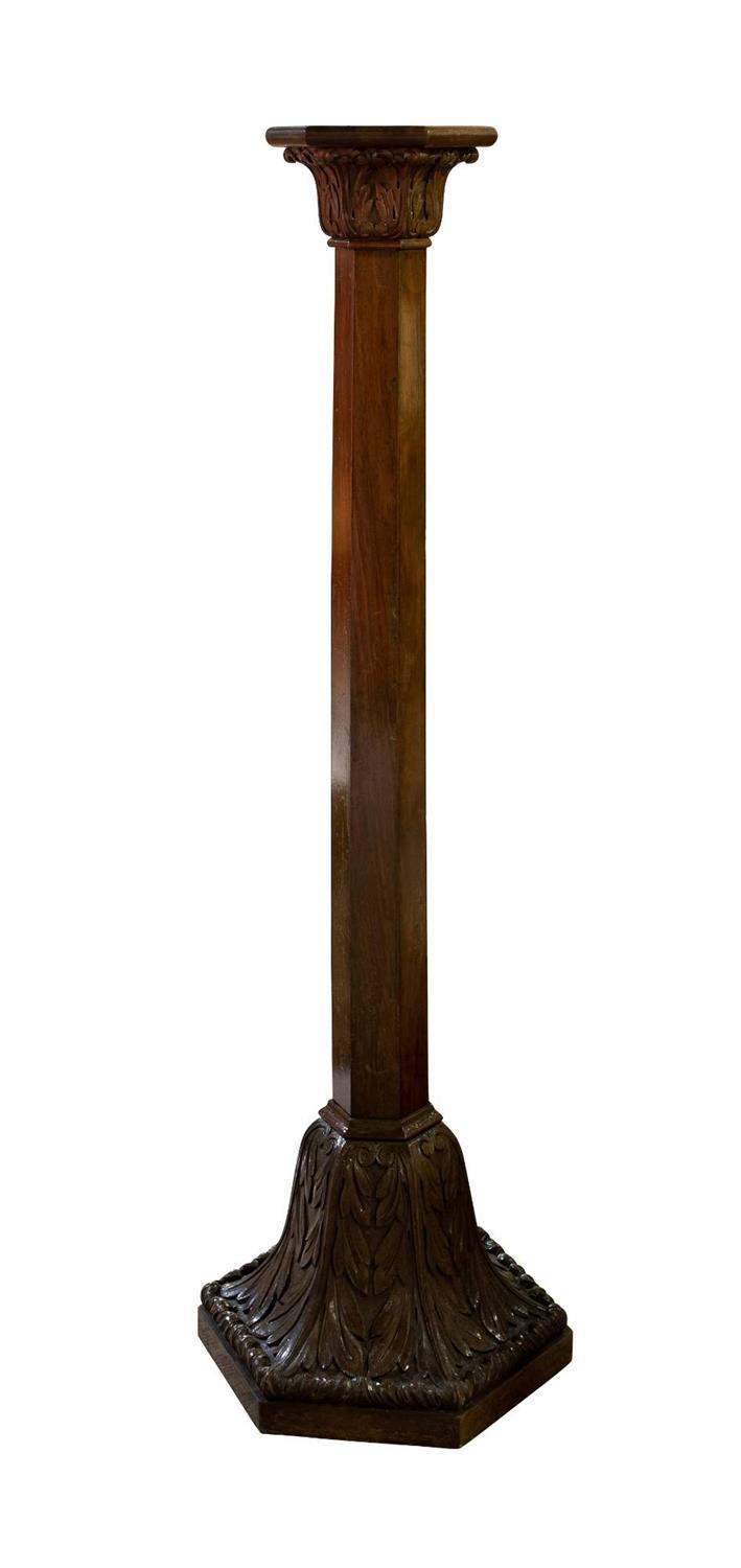 19th Century Hexagonal Walnut Torchere (1 of 1) 19th Century Hexagonal Walnut Torchere (1 of 1)