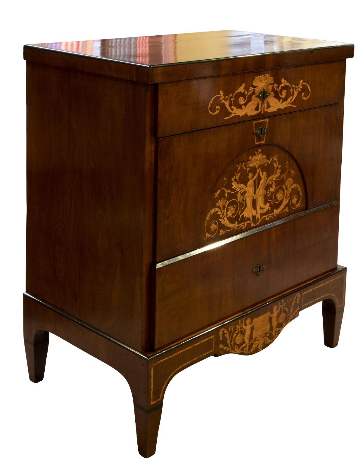 Danish Marquetry Inlaid Bedemeier Dressing Chest (1 of 11) Danish Marquetry Inlaid Bedemeier Dressing Chest (1 of 11)