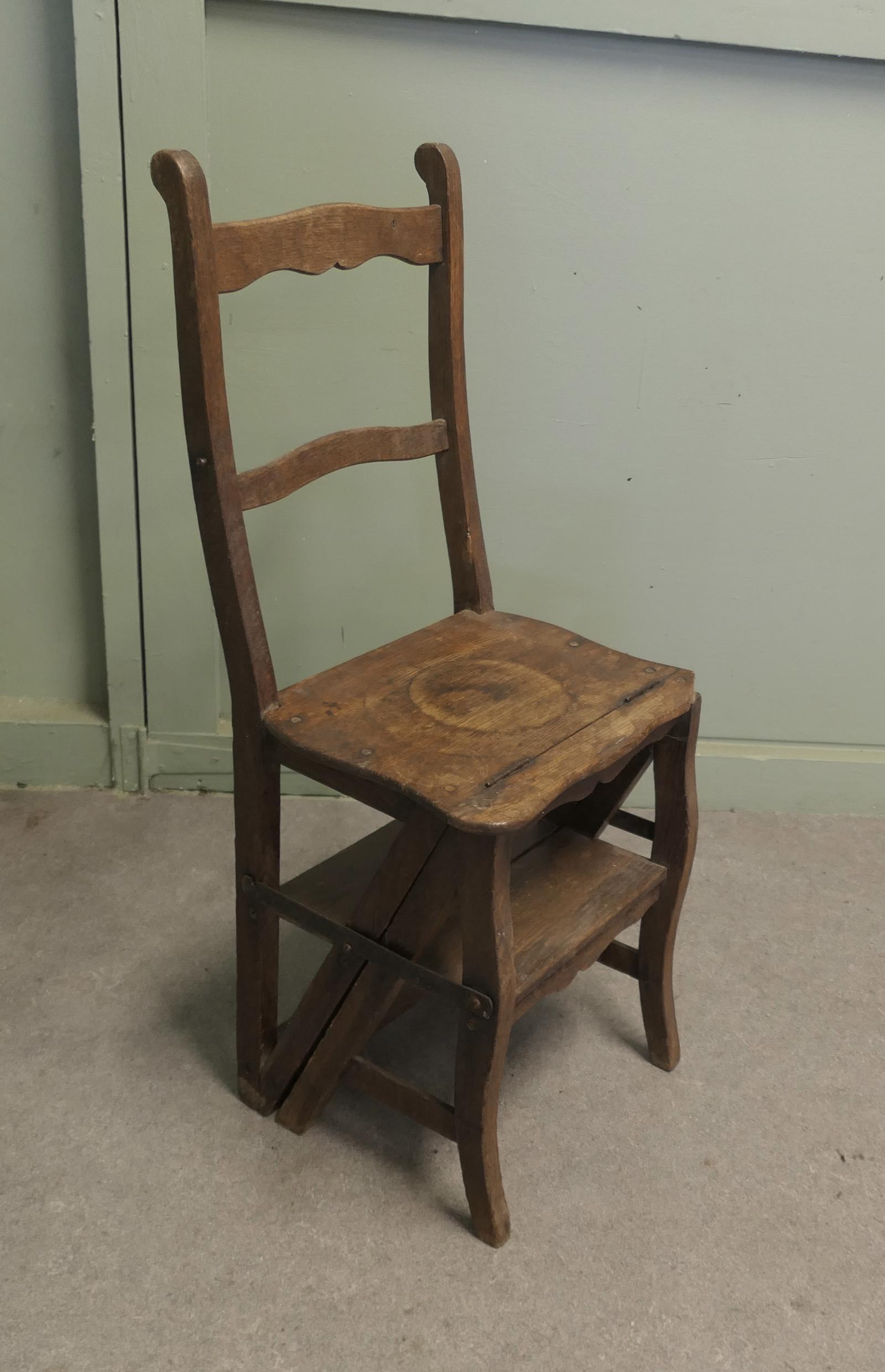 French Metamorphic Step Chair and Rustic Ladder Steps (1 of 6) French Metamorphic Step Chair and Rustic Ladder Steps (1 of 6)