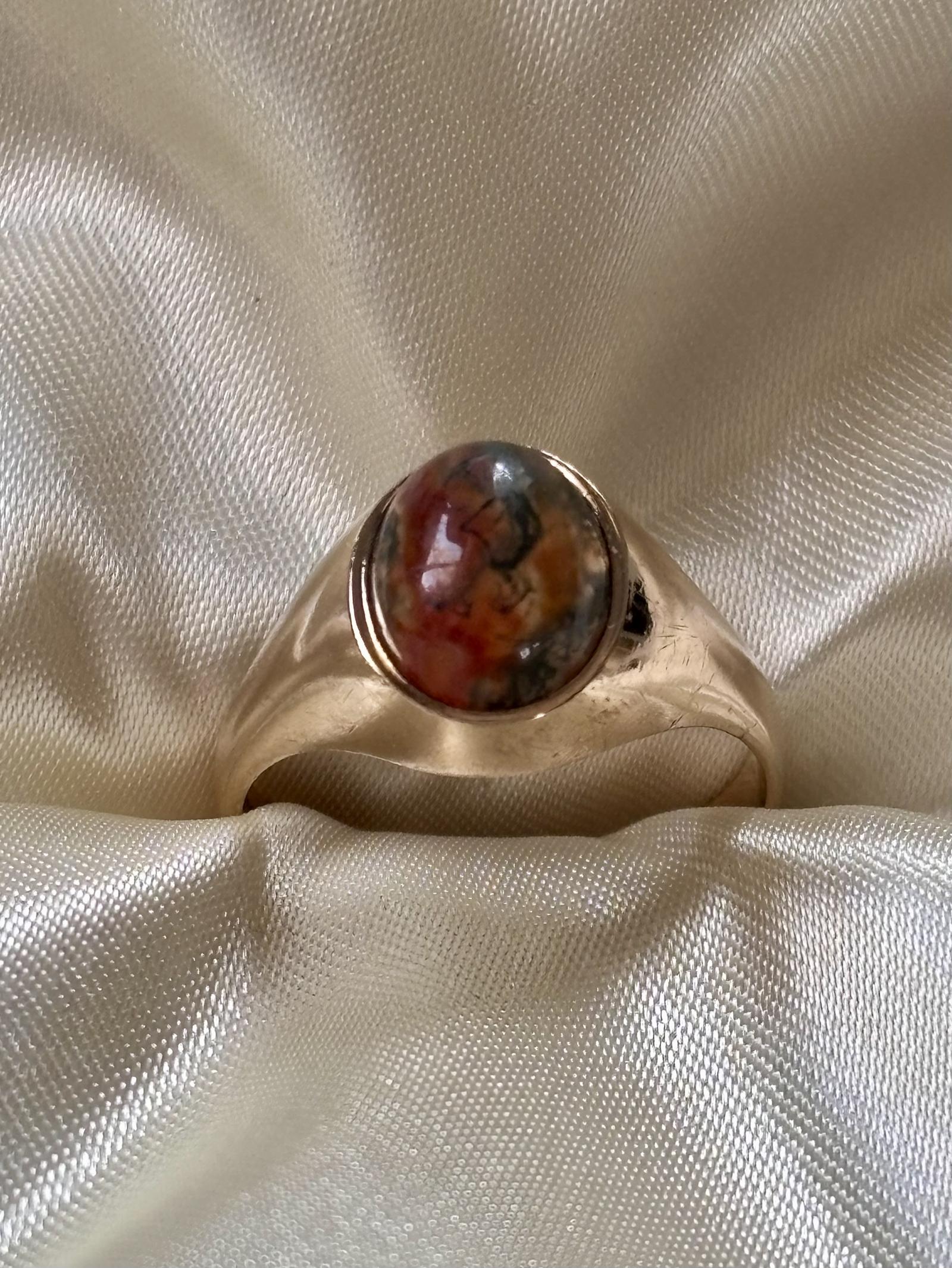Vintage Cabochon Agate 9ct Gold Ring (1 of 9) Vintage Cabochon Agate 9ct Gold Ring (1 of 9)