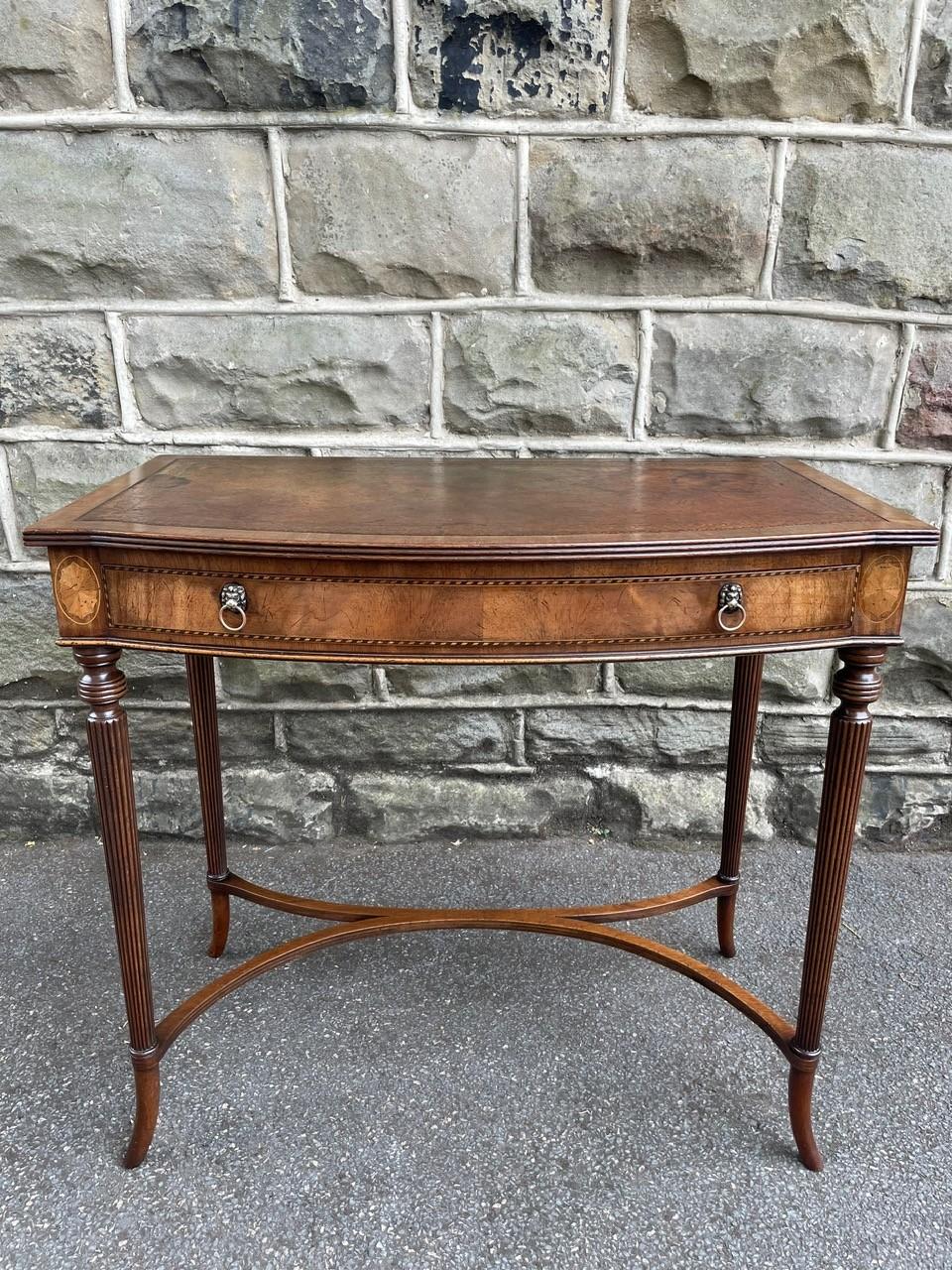 Quality Inlaid Mahogany Writing Table (1 of 14)