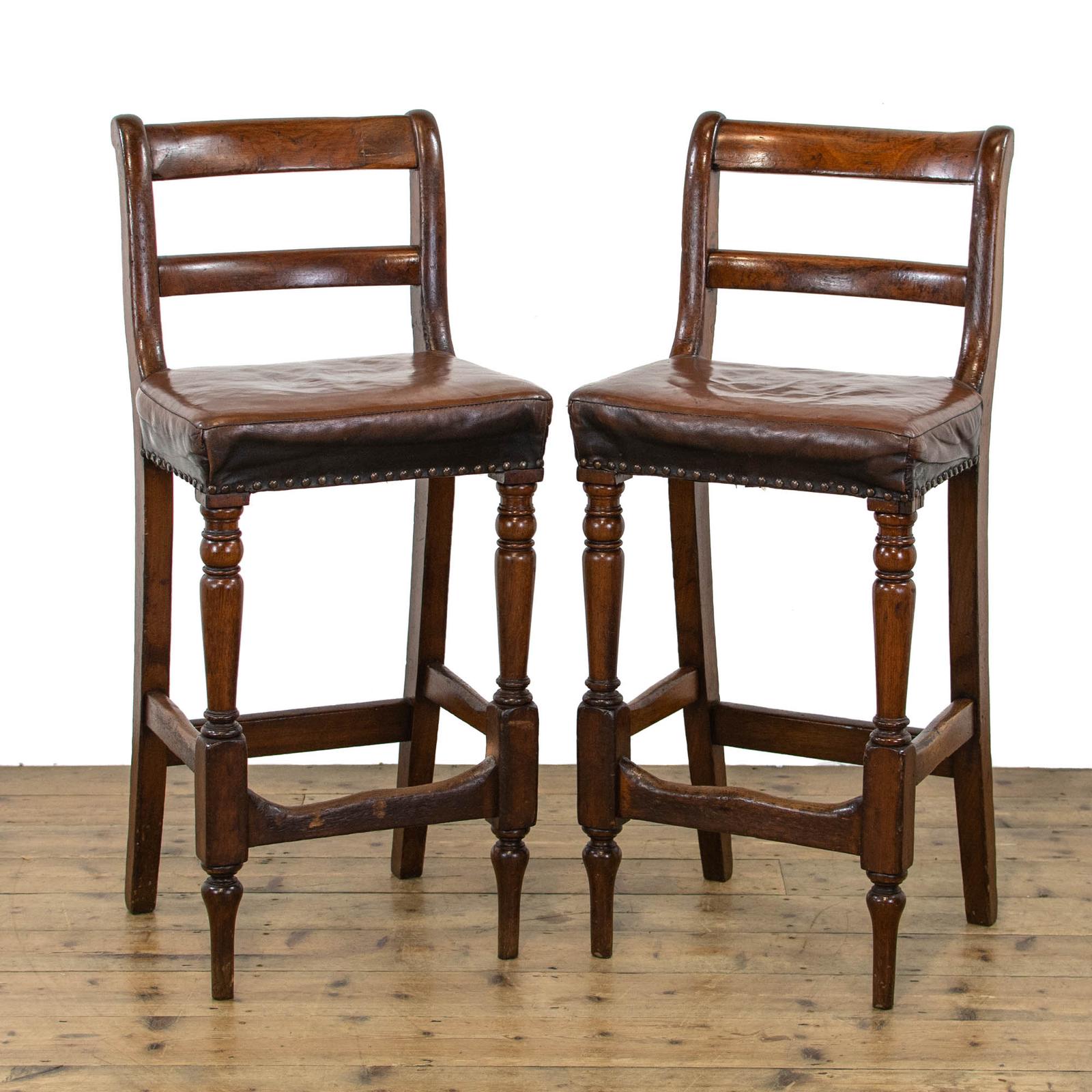 Pair of 19th Century Antique Bar Stools (1 of 14) Pair of 19th Century Antique Bar Stools (1 of 14)