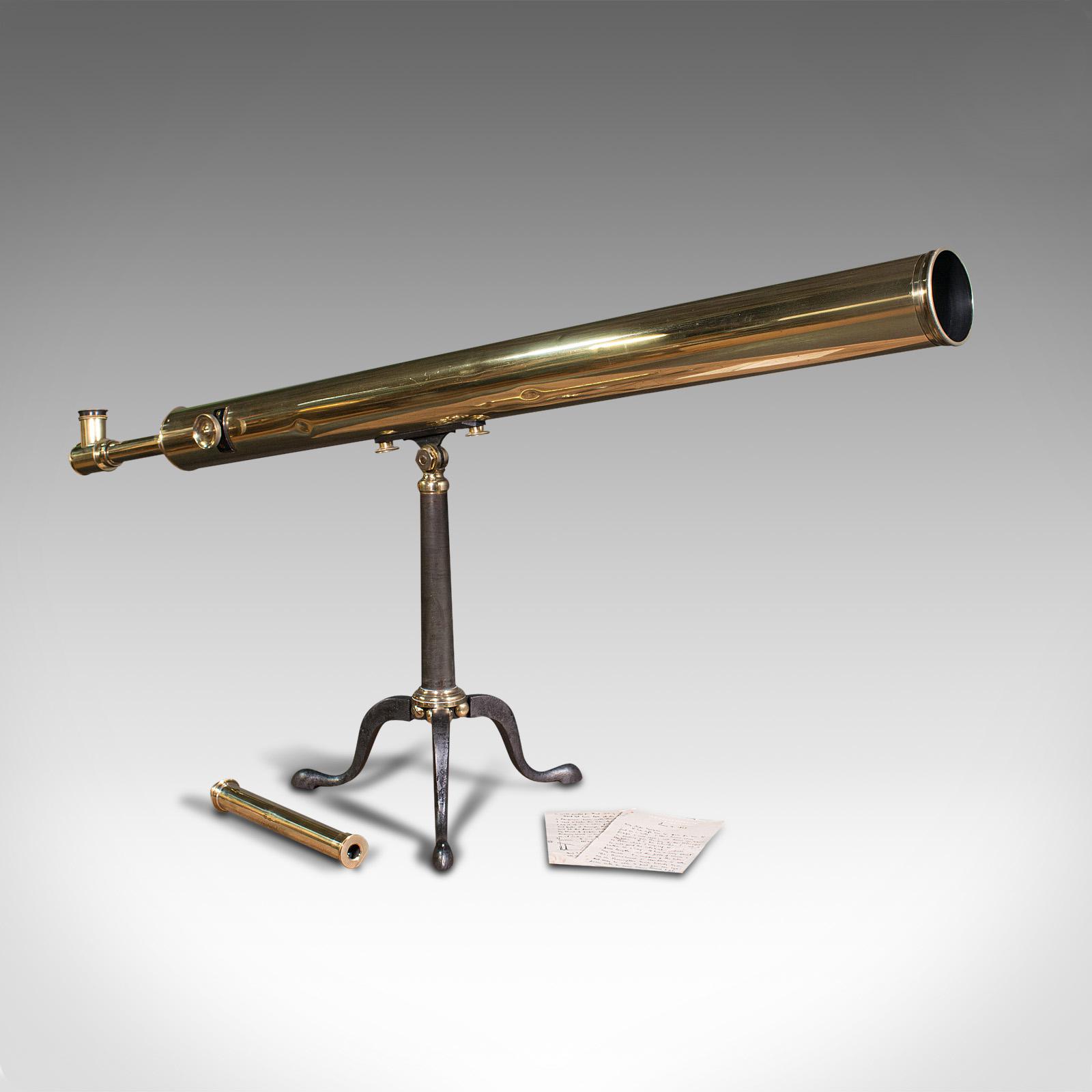 Large Antique Library Telescope, English, Starboy, Astronomical, Broadhurst & Co (1 of 10)
