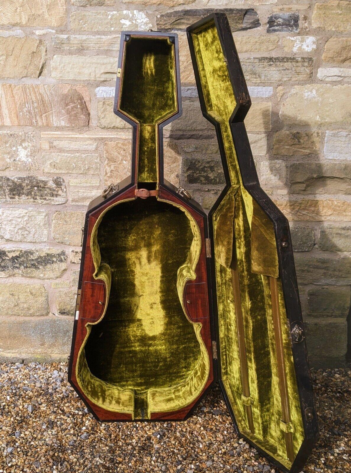 Antique Cello Case W E Hill Velvet Lined (1 of 9)