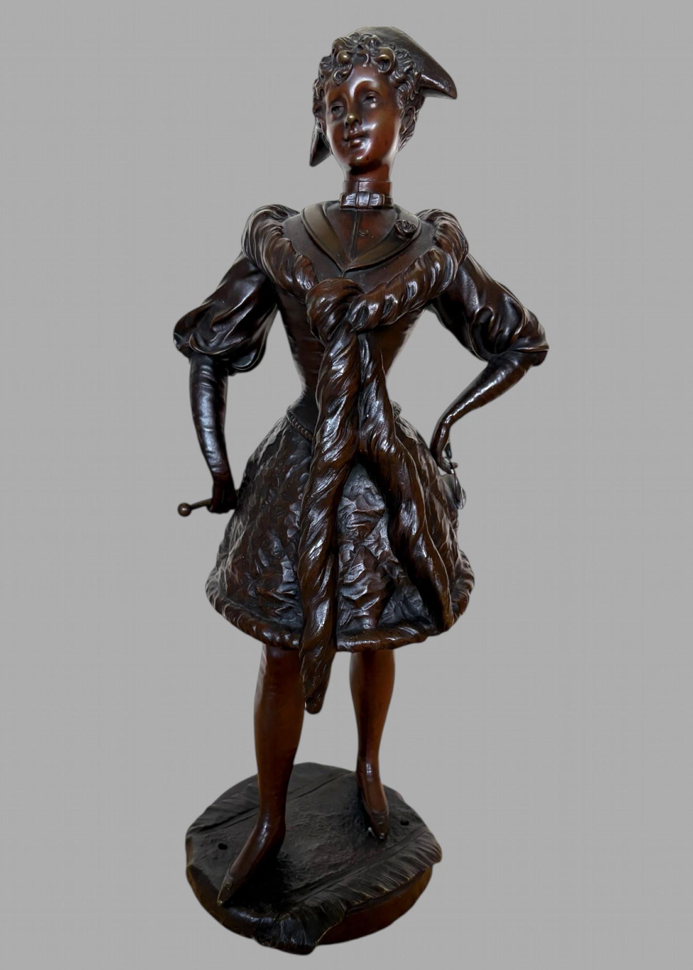 Sylvain Kinsburger - Bronze- Young Lady in Costume c.1910 (1 of 7)