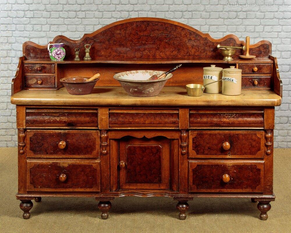 Painted Pine Kitchen Dresser c.1890 1990 (1 of 1) Painted Pine Kitchen Dresser c.1890 1990 (1 of 1)