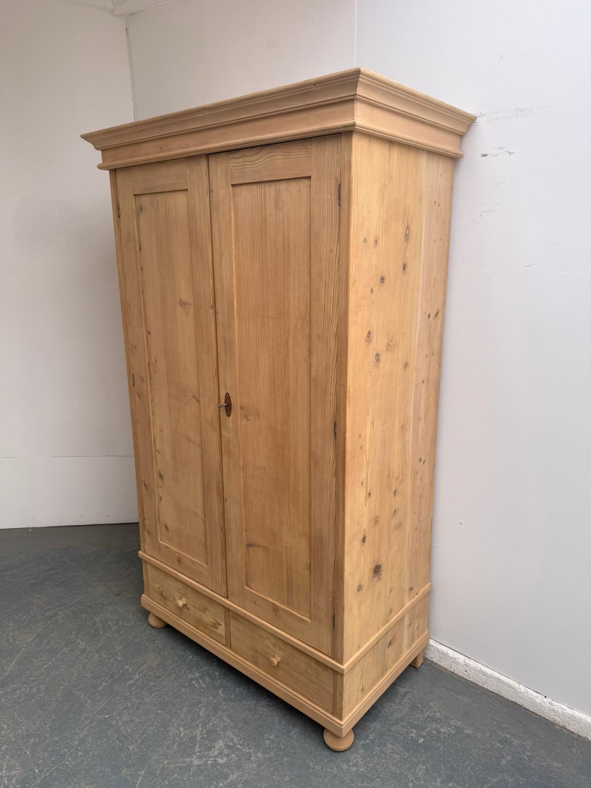 A Great Narrow Antique /old Pine 2 Door 2 Drawer Knockdown Wardrobe to Wax/paint (1 of 11) A Great Narrow Antique /old Pine 2 Door 2 Drawer Knockdown Wardrobe to Wax/paint (1 of 11)