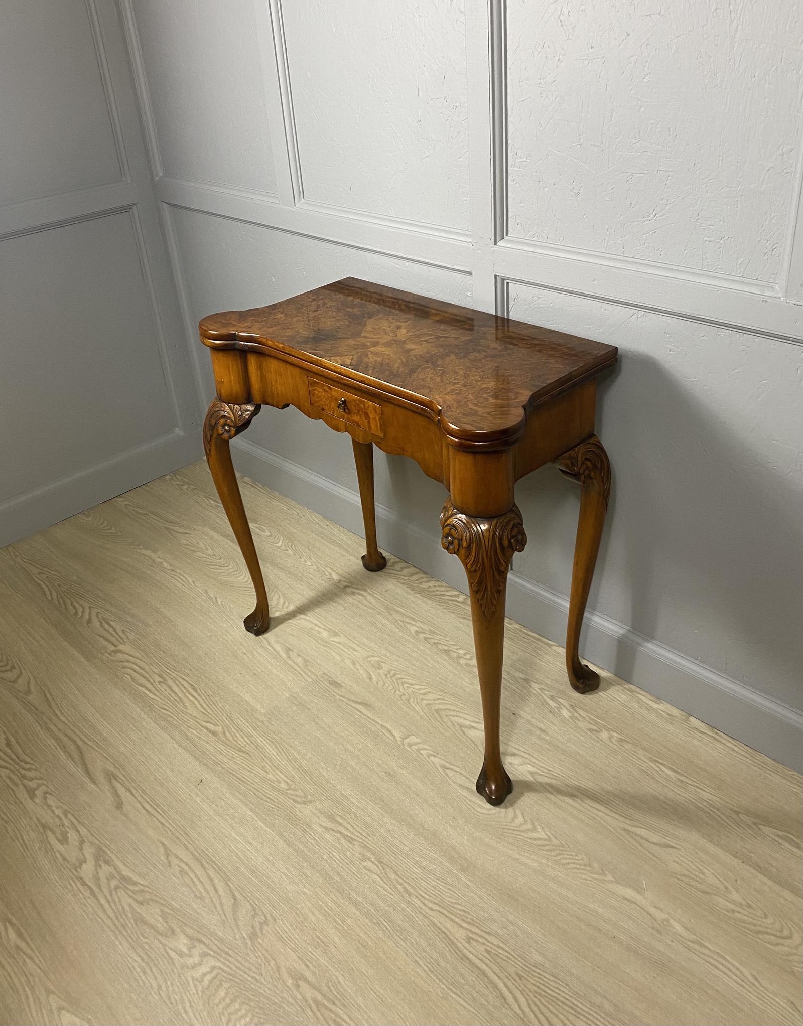 Exceptional Burr Walnut Card Table (1 of 9)