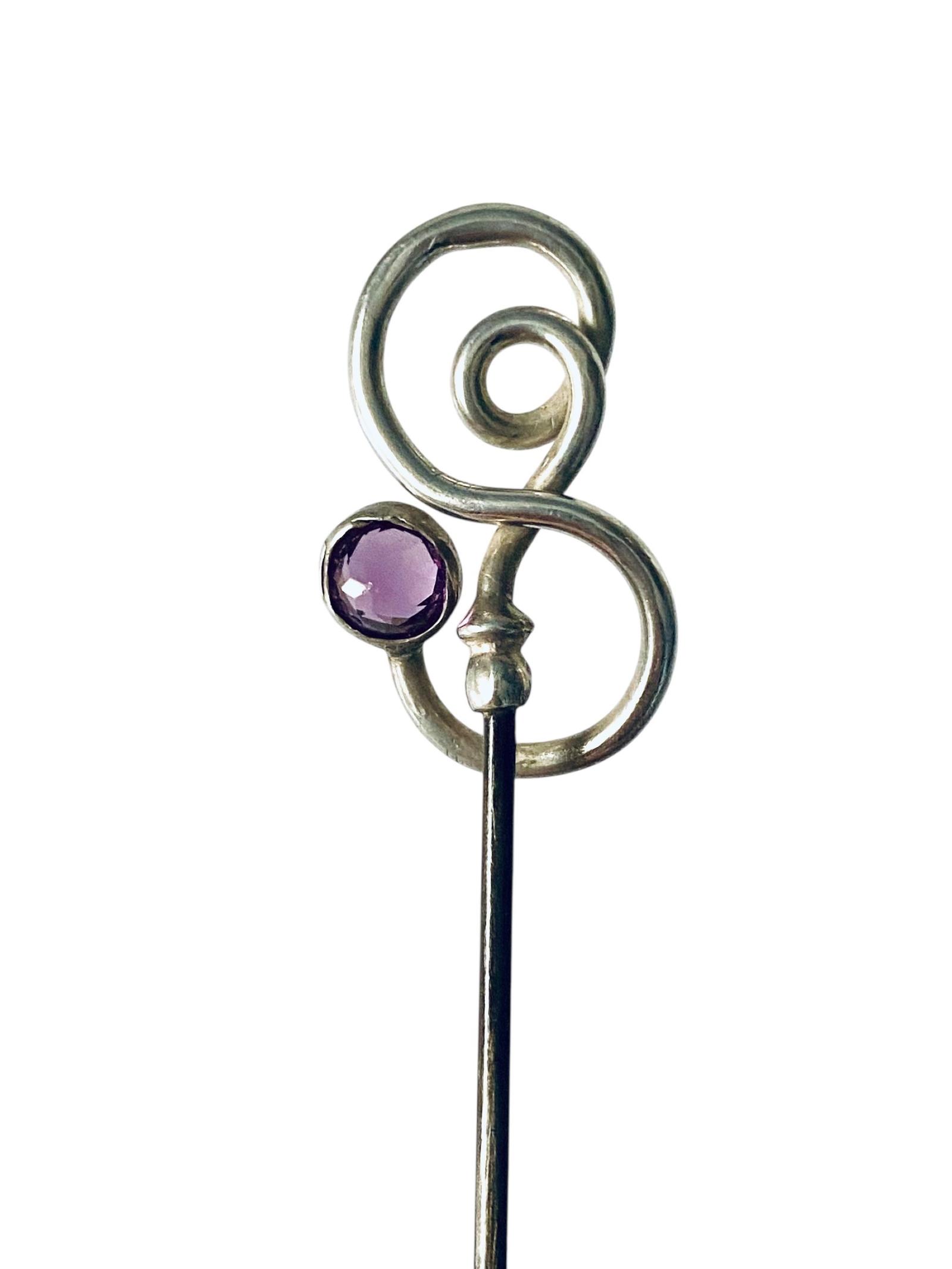 Antique Charles Horner Sterling Silver Amethyst Jewelled Hat Pin Chester 1907 (1 of 7) Antique Charles Horner Sterling Silver Amethyst Jewelled Hat Pin Chester 1907 (1 of 7)