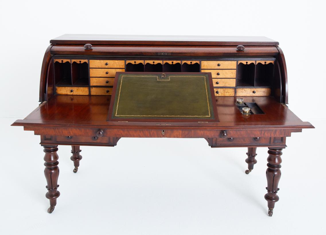 Impressive William IV Mahogany Cylinder Desk (1 of 13)