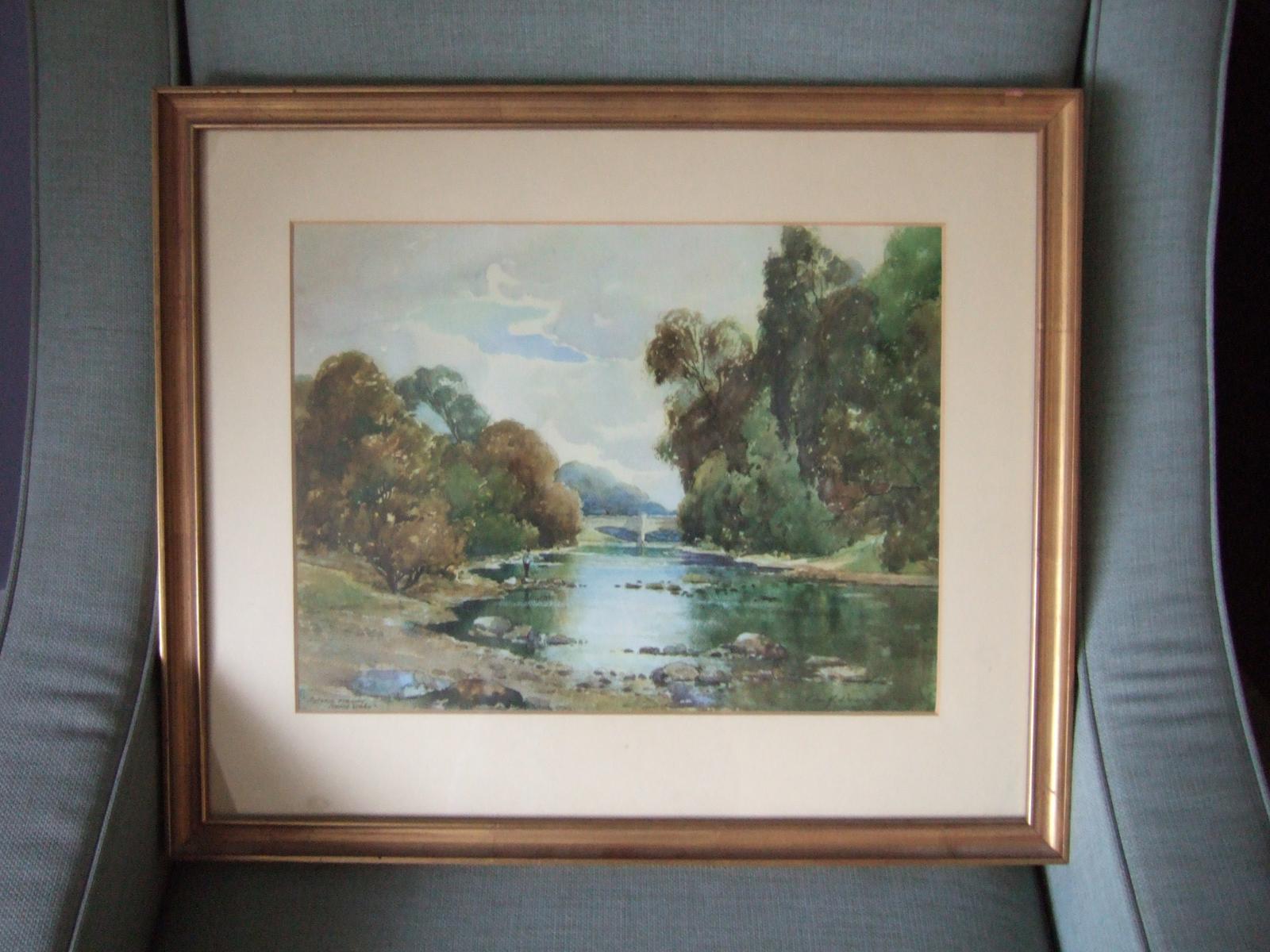 George Henry Downing RBA 1878-1940 Watercolour - Autumn Evening, North Wales (1 of 5)