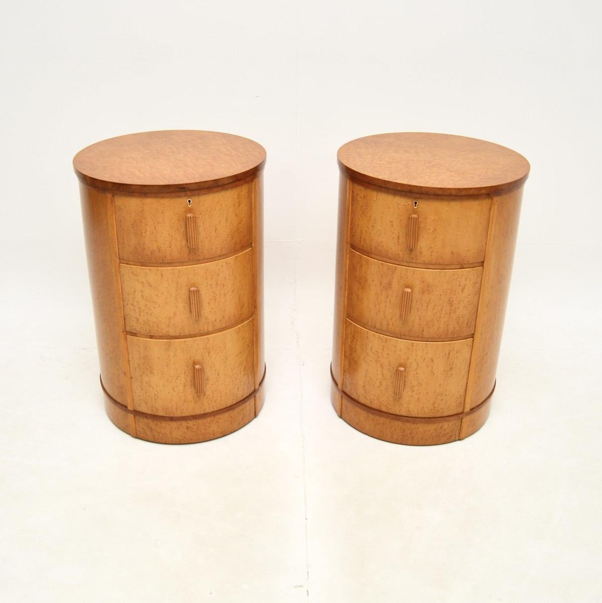 Pair of Art Deco Birds Eye Maple Bedside Chests (1 of 13) Pair of Art Deco Birds Eye Maple Bedside Chests (1 of 13)