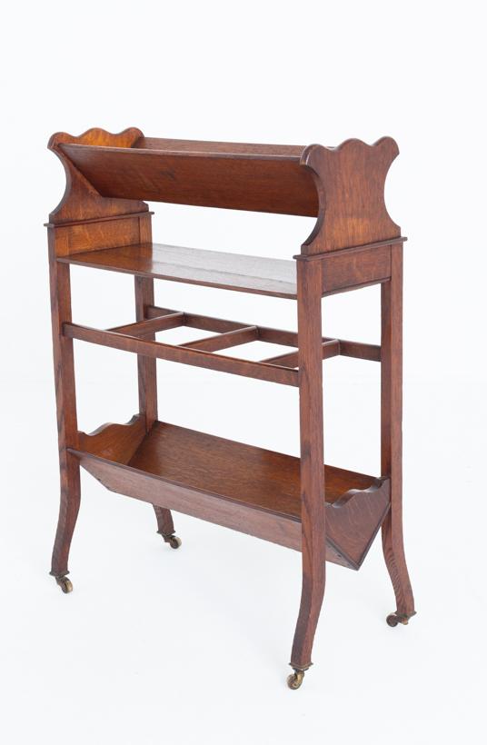 Oak Arts & Crafts Book Rack (1 of 4) Oak Arts & Crafts Book Rack (1 of 4)