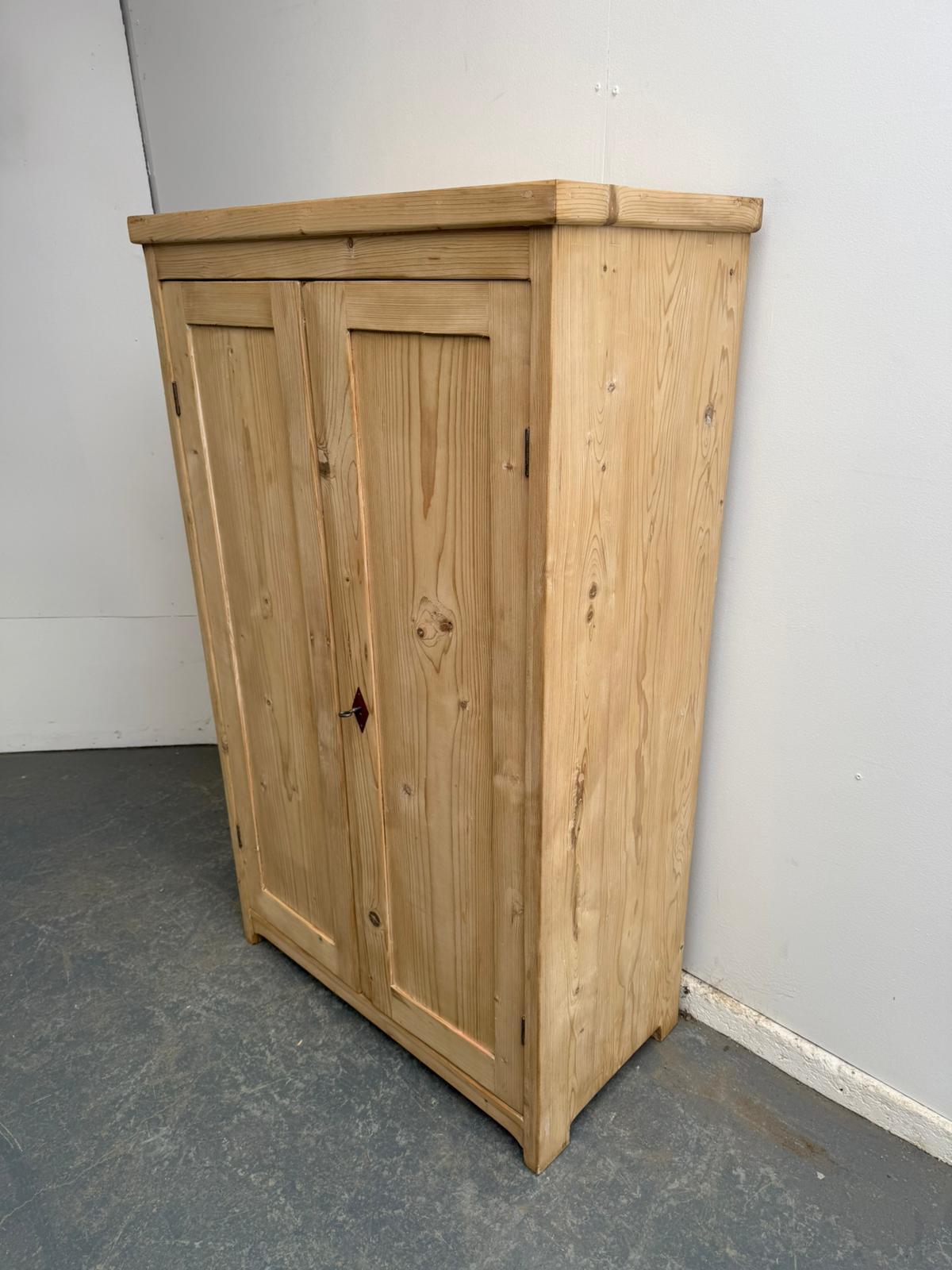 Neat Victorian Antique Pine Multifunctional Storage Cupboard to wax / paint (1 of 7)