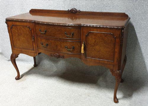 Good Burr Walnut Bowed Sideboard (1 of 1)