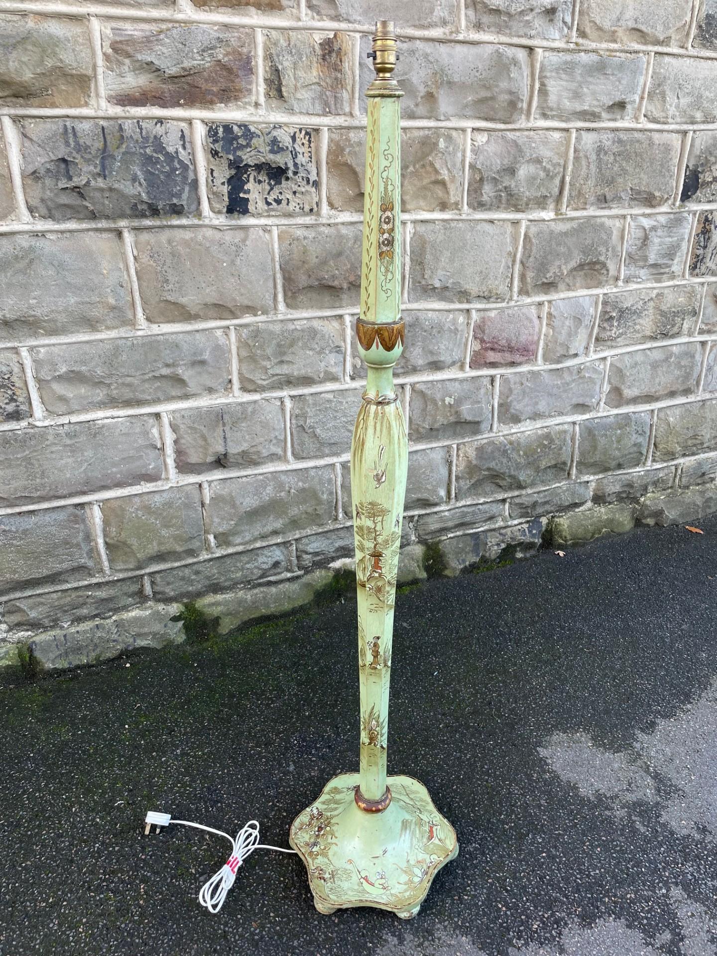 Antique Chinoiserie Decorated Floor Lamp (1 of 8)