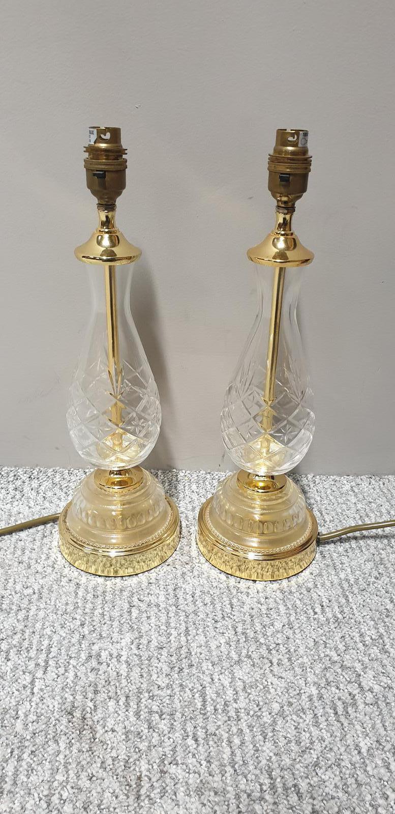 Pair of Cut Glass Lamp Bases (1 of 1) Pair of Cut Glass Lamp Bases (1 of 1)