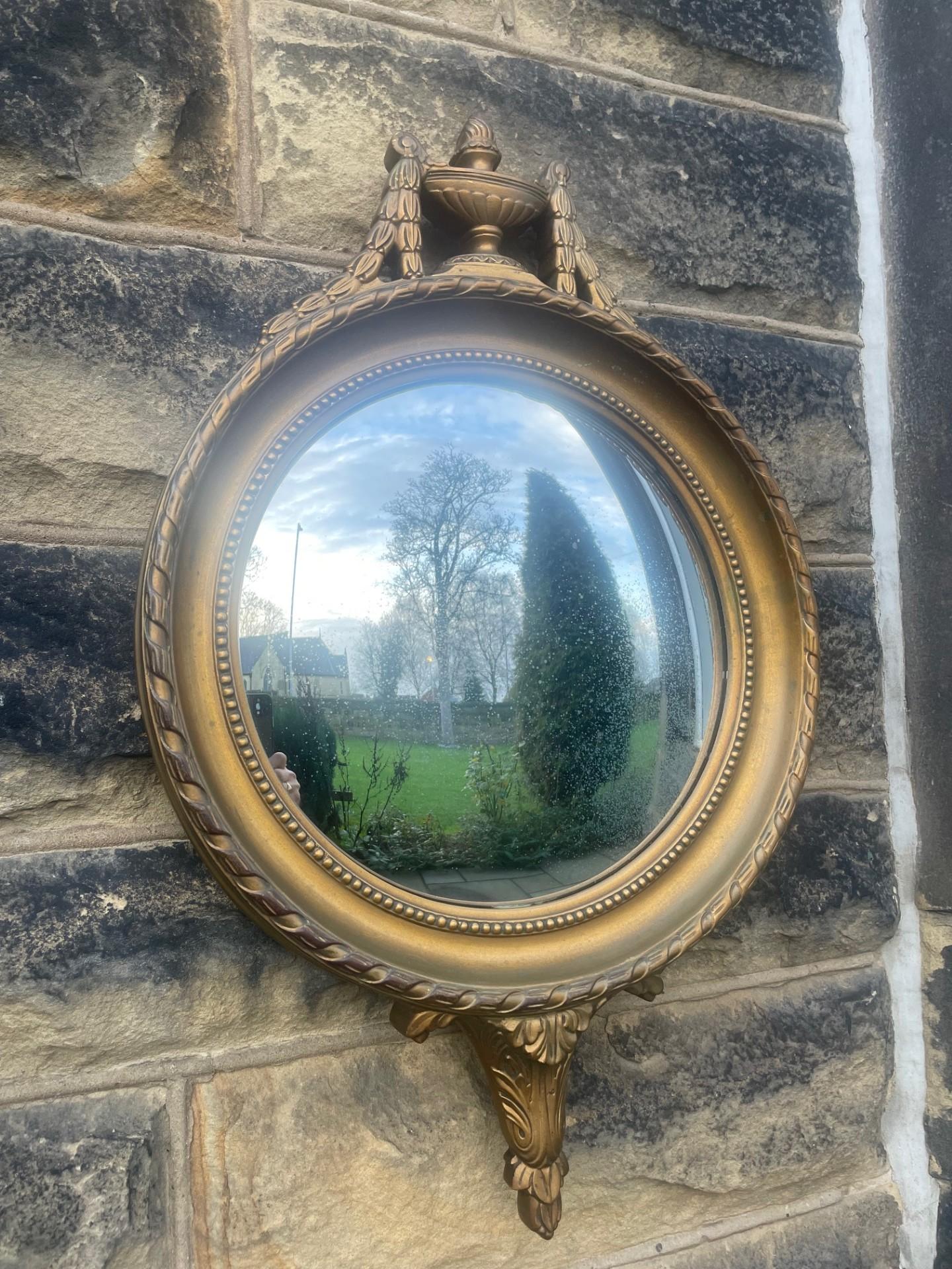 Antique Gilt Convex Wall Mirror (1 of 6) Antique Gilt Convex Wall Mirror (1 of 6)