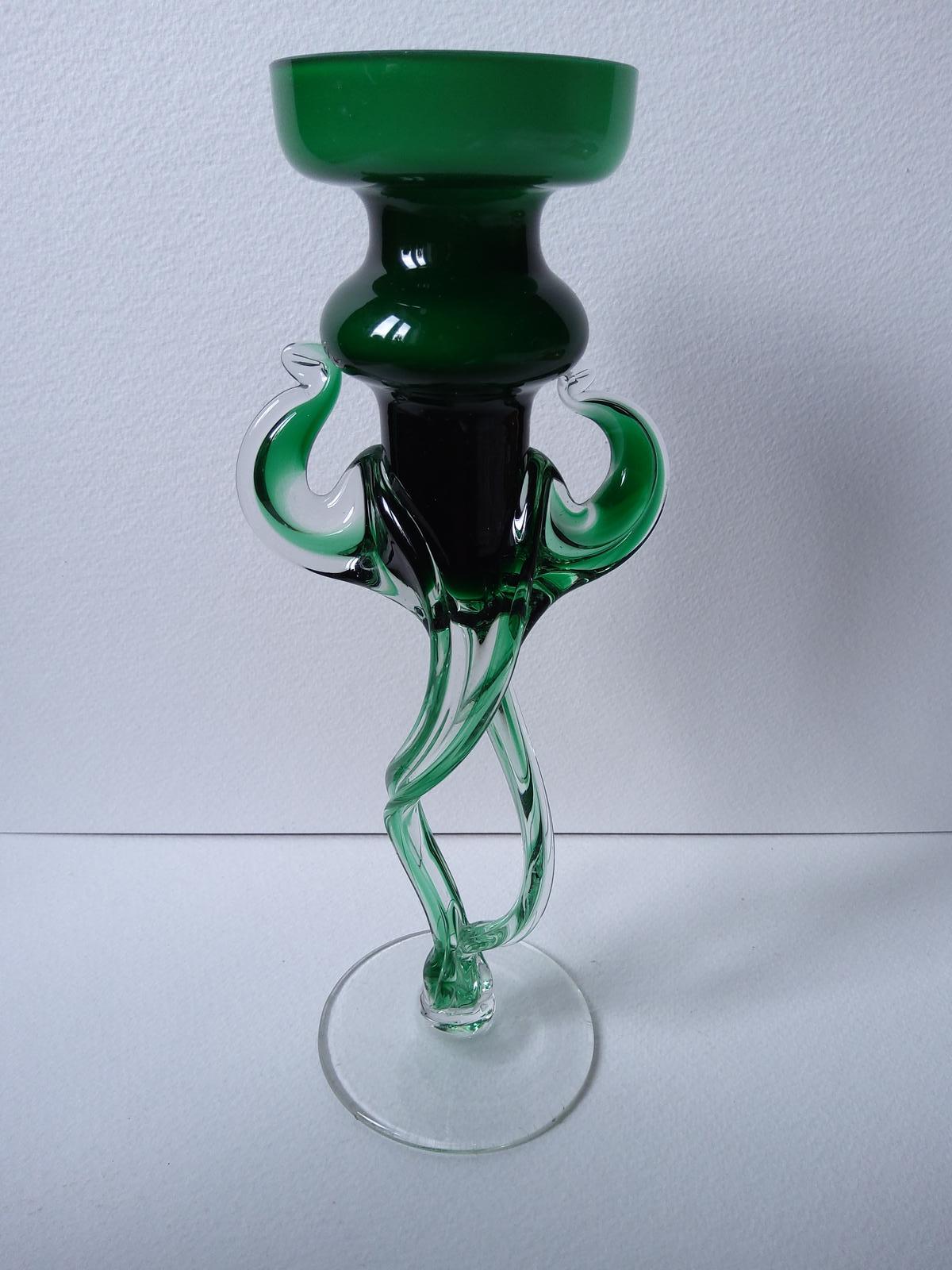 Art Nouveau Glass Hyacinth Vase (1 of 5)