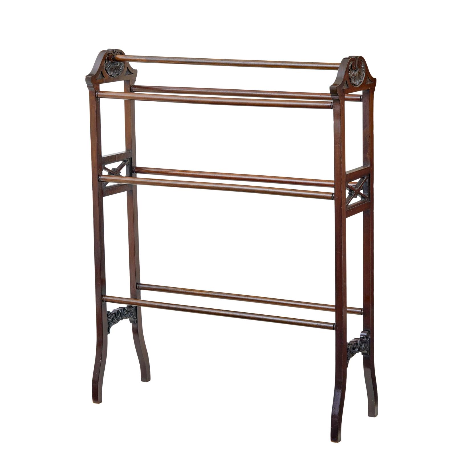 Early 20th Century Carved Towel Rail (1 of 5)