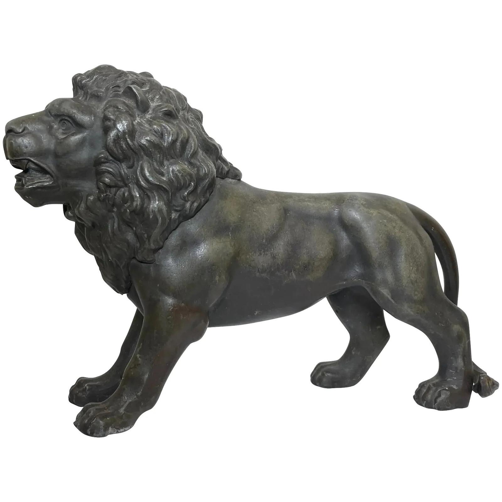 Victorian Bronze Small Model Lion Sculpture (1 of 36)