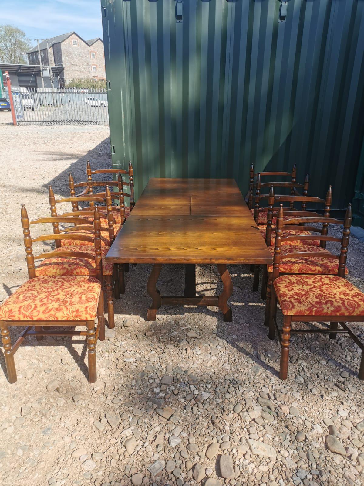 Younger's Toledo Range Dining Table & 8 Chairs Antiquus / LA348256