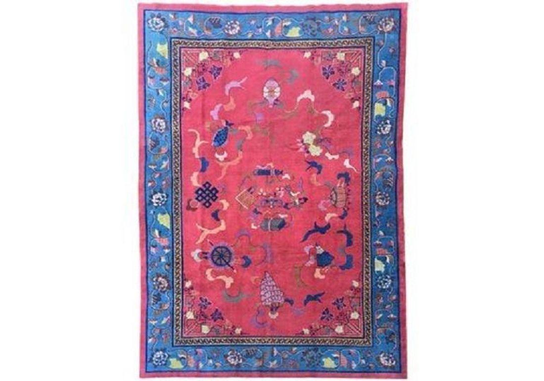 Antique Chinese Art Deco Carpet (3.02m x 2.16m) (1 of 13)