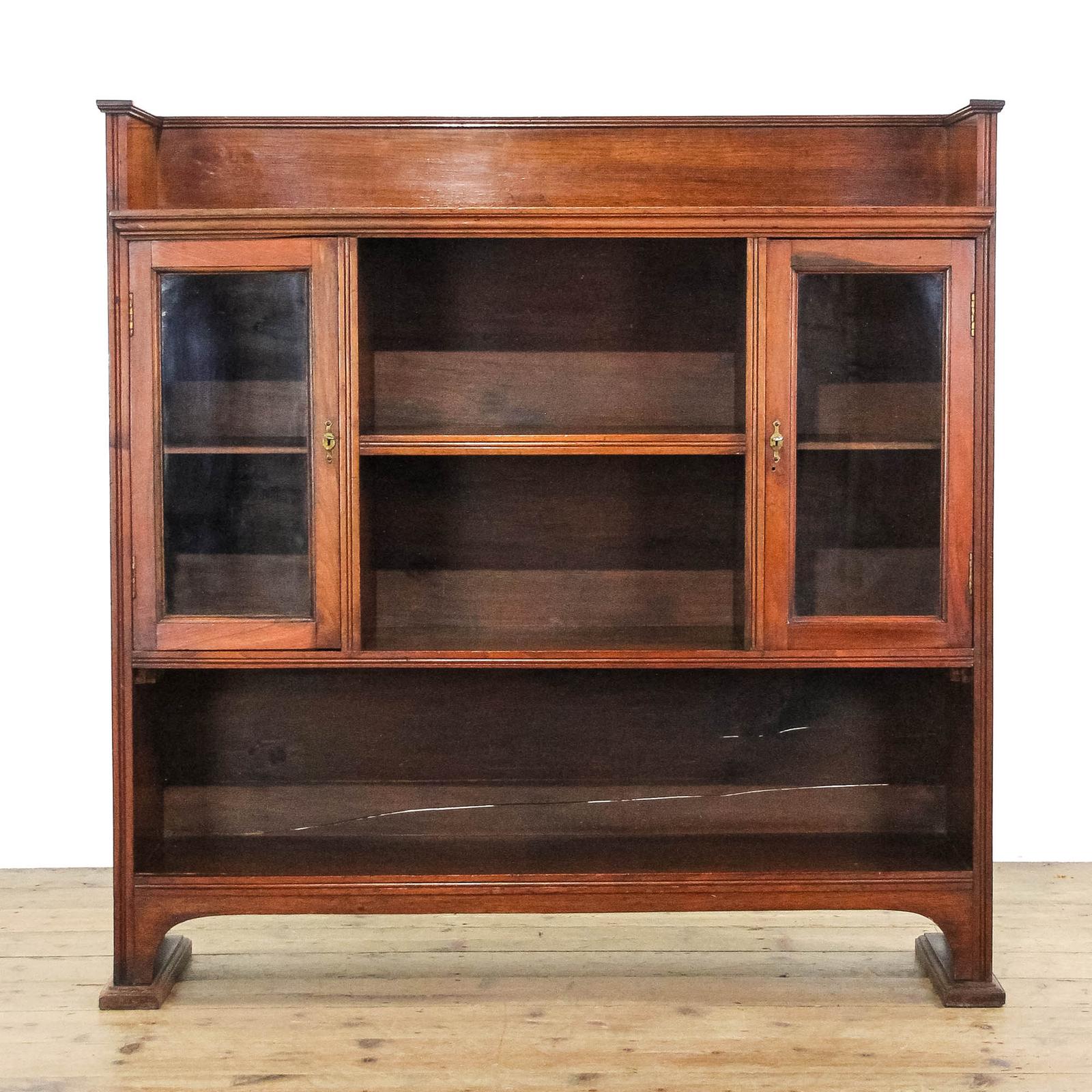 Antique Edwardian Mahogany Freestanding Bookcase (1 of 9)