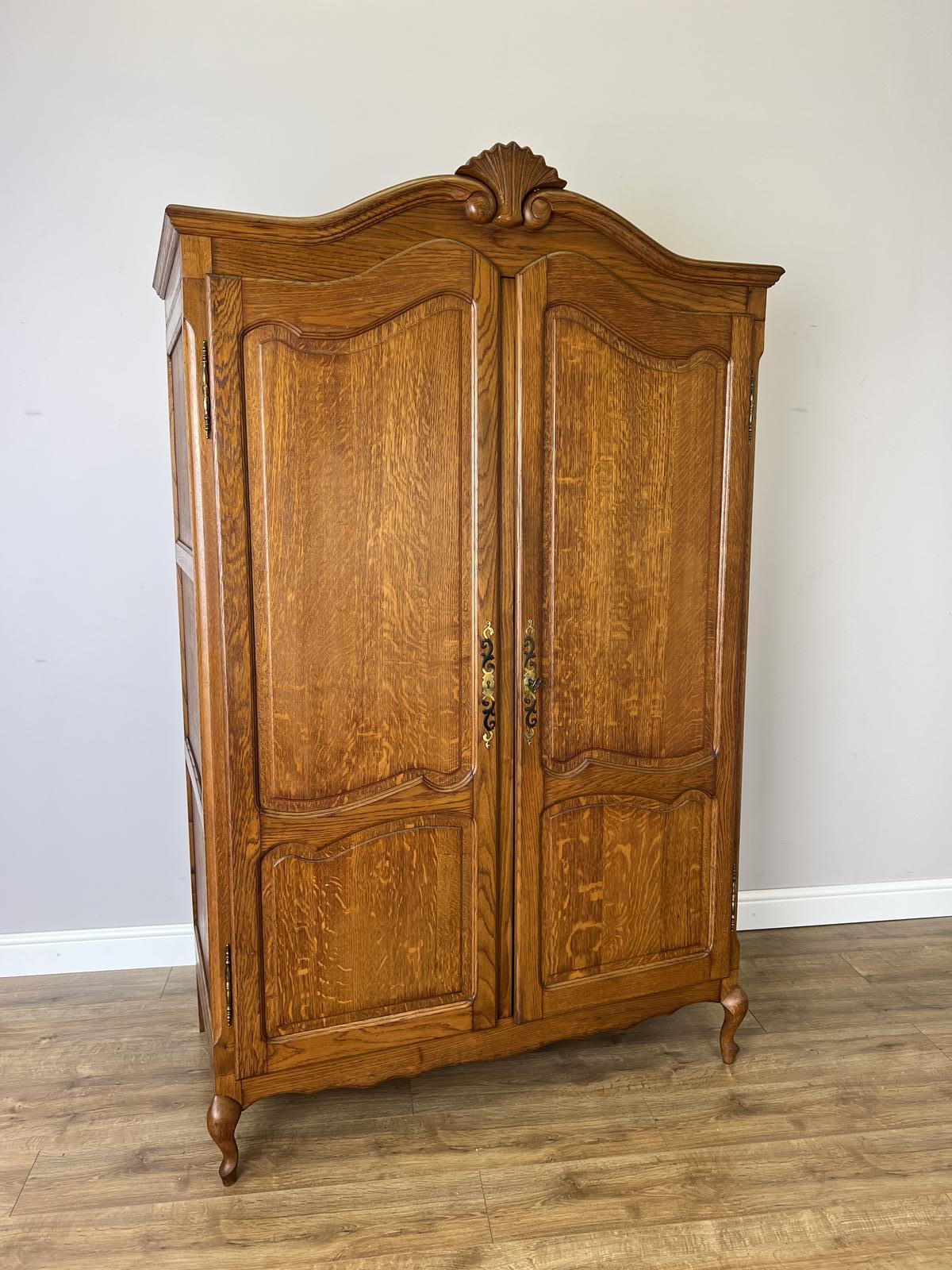 Wardrobe Vintage French Style Oak Two Door Carved Armoire (1 of 10) Wardrobe Vintage French Style Oak Two Door Carved Armoire (1 of 10)