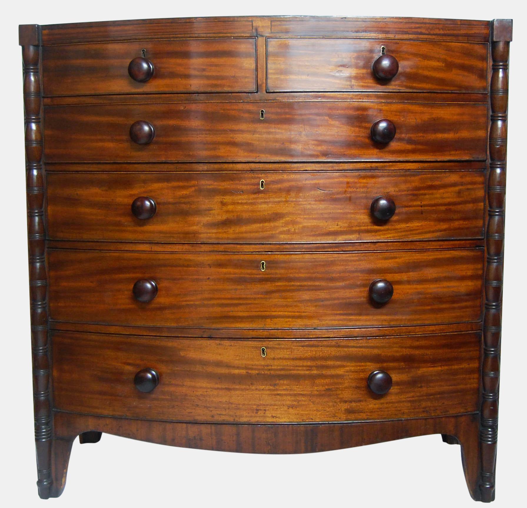 Regency Bow Fronted Chest of Drawers (1 of 3) Regency Bow Fronted Chest of Drawers (1 of 3)