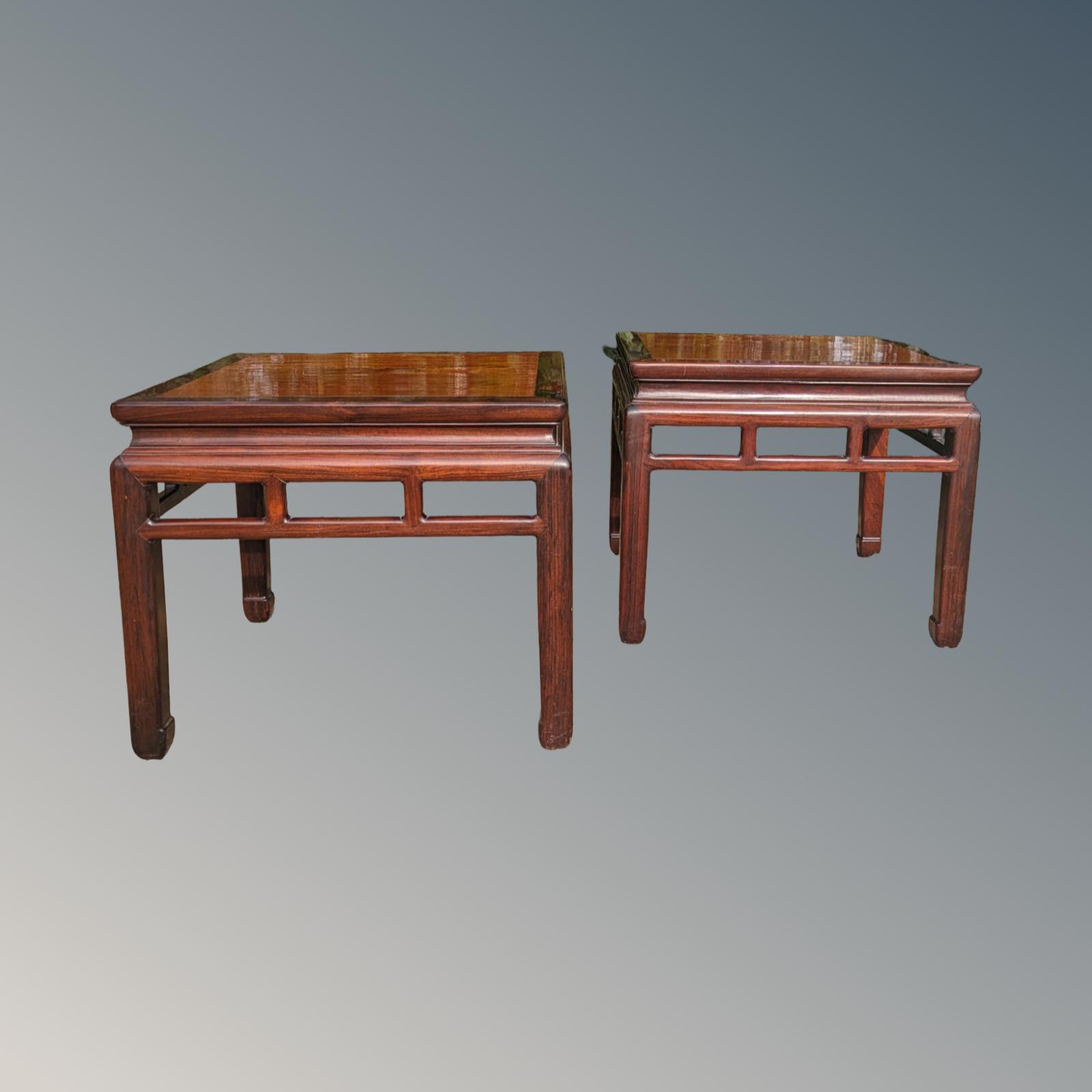 Good Pair of Qing Period Chinese Huanghuali Tables (1 of 9) Good Pair of Qing Period Chinese Huanghuali Tables (1 of 9)