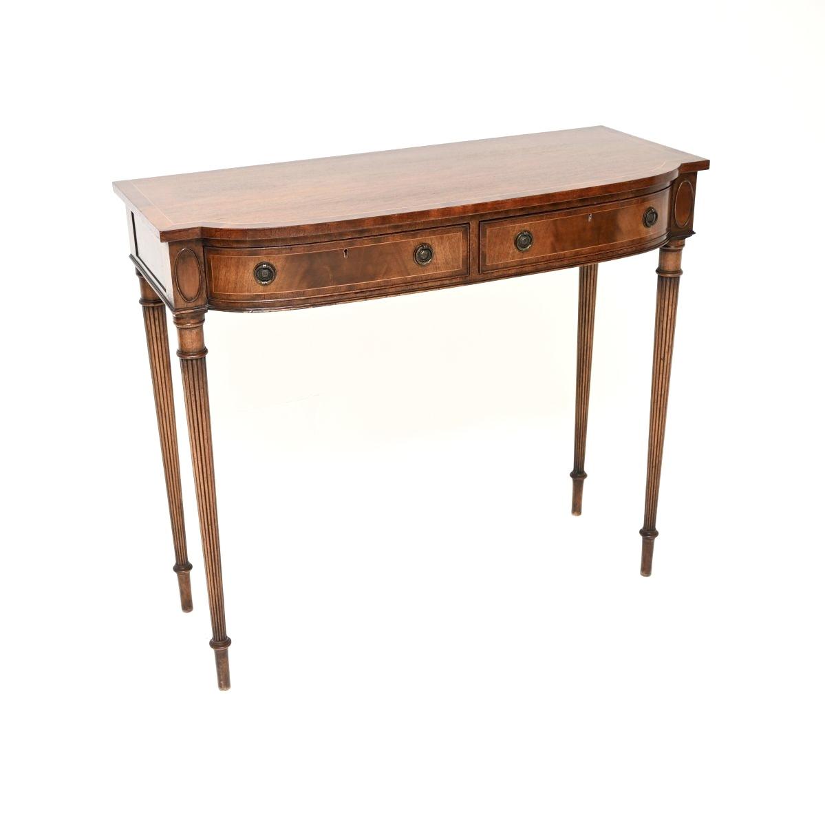 Antique Georgian Style Inlaid Mahogany Console Table (1 of 10) Antique Georgian Style Inlaid Mahogany Console Table (1 of 10)