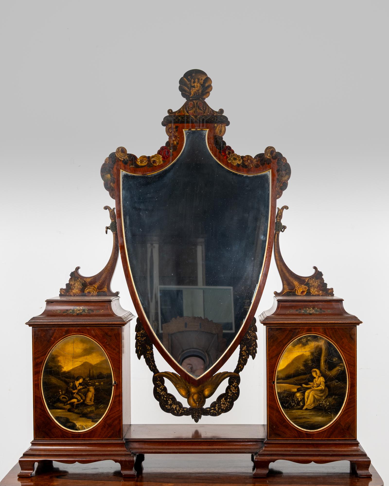Antique Edwardian Inlaid Mahogany Table Top Cheval Mirror & Jewellery Cabinet c.1900 (1 of 6) Antique Edwardian Inlaid Mahogany Table Top Cheval Mirror & Jewellery Cabinet c.1900 (1 of 6)