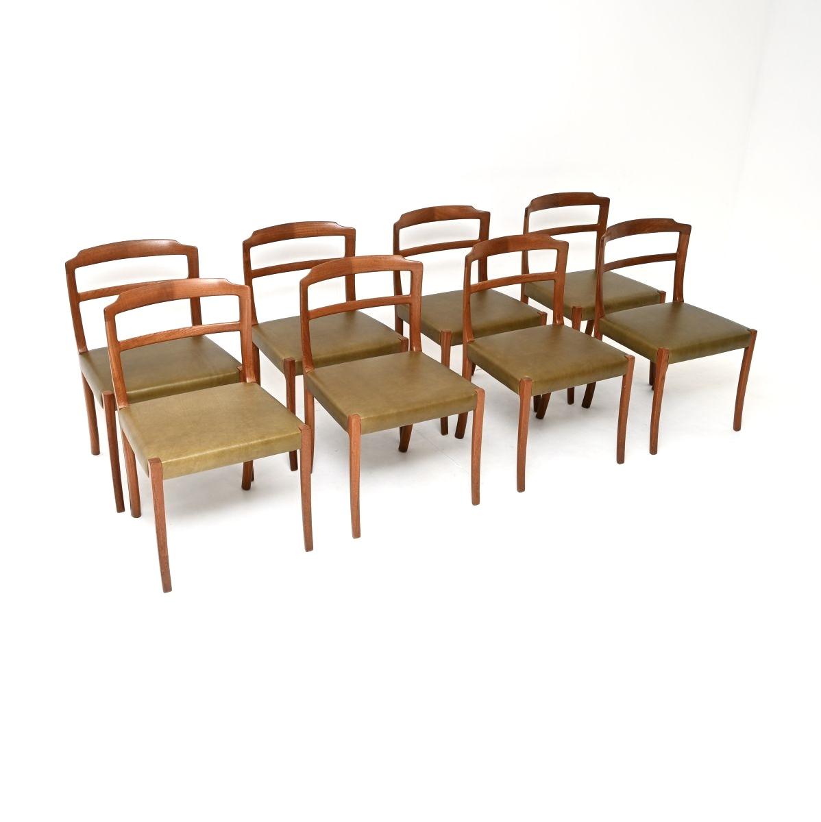 Set of Eight Vintage Danish Teak and Leather Dining Chairs by Ole Wanscher (1 of 10) Set of Eight Vintage Danish Teak and Leather Dining Chairs by Ole Wanscher (1 of 10)
