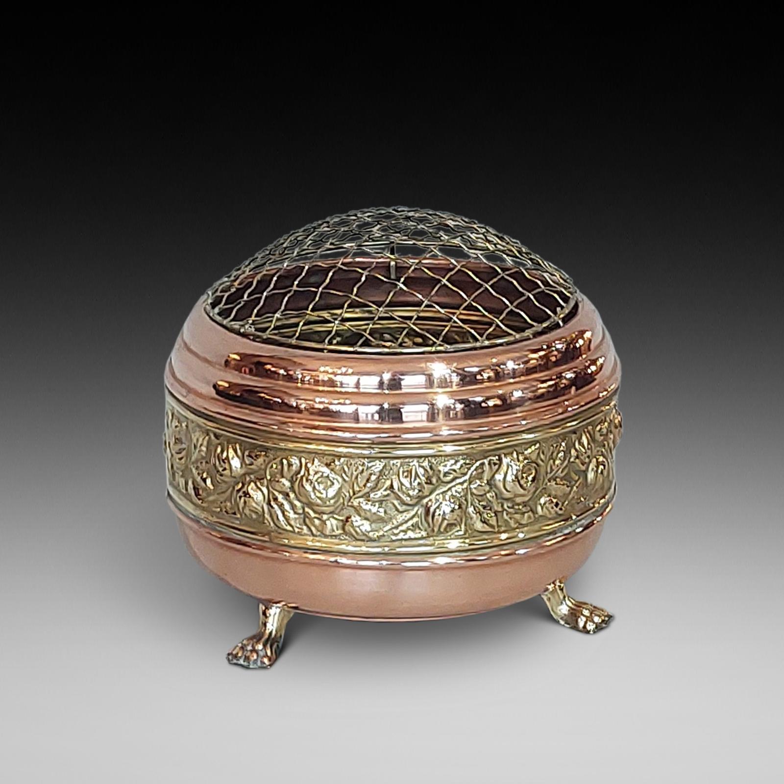 Victorian Copper and Brass Encircled Rose Bowl (1 of 9)