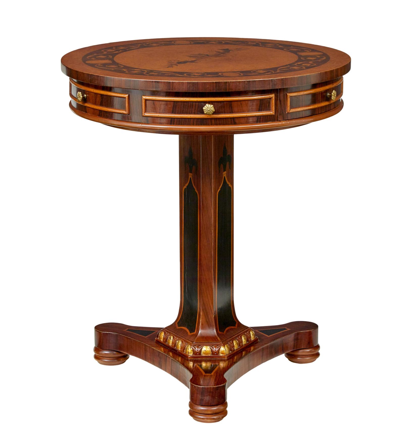 French 20th Century Decorative Circular Side Table (1 of 7)