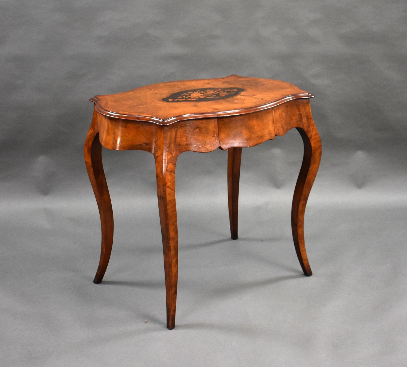 Victorian Walnut Marquetry Centre Table (1 of 10)