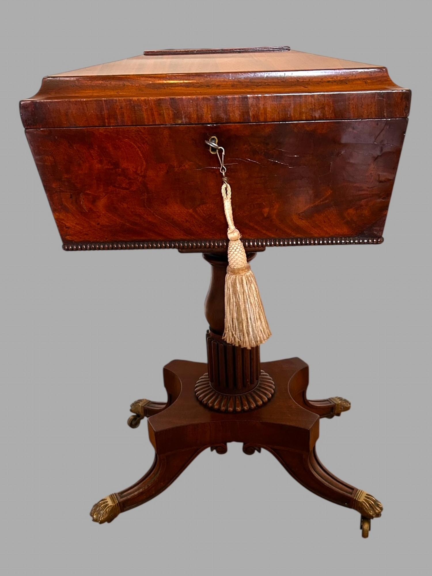 Attractive Victorian Mahogany Teapoy (1 of 4)