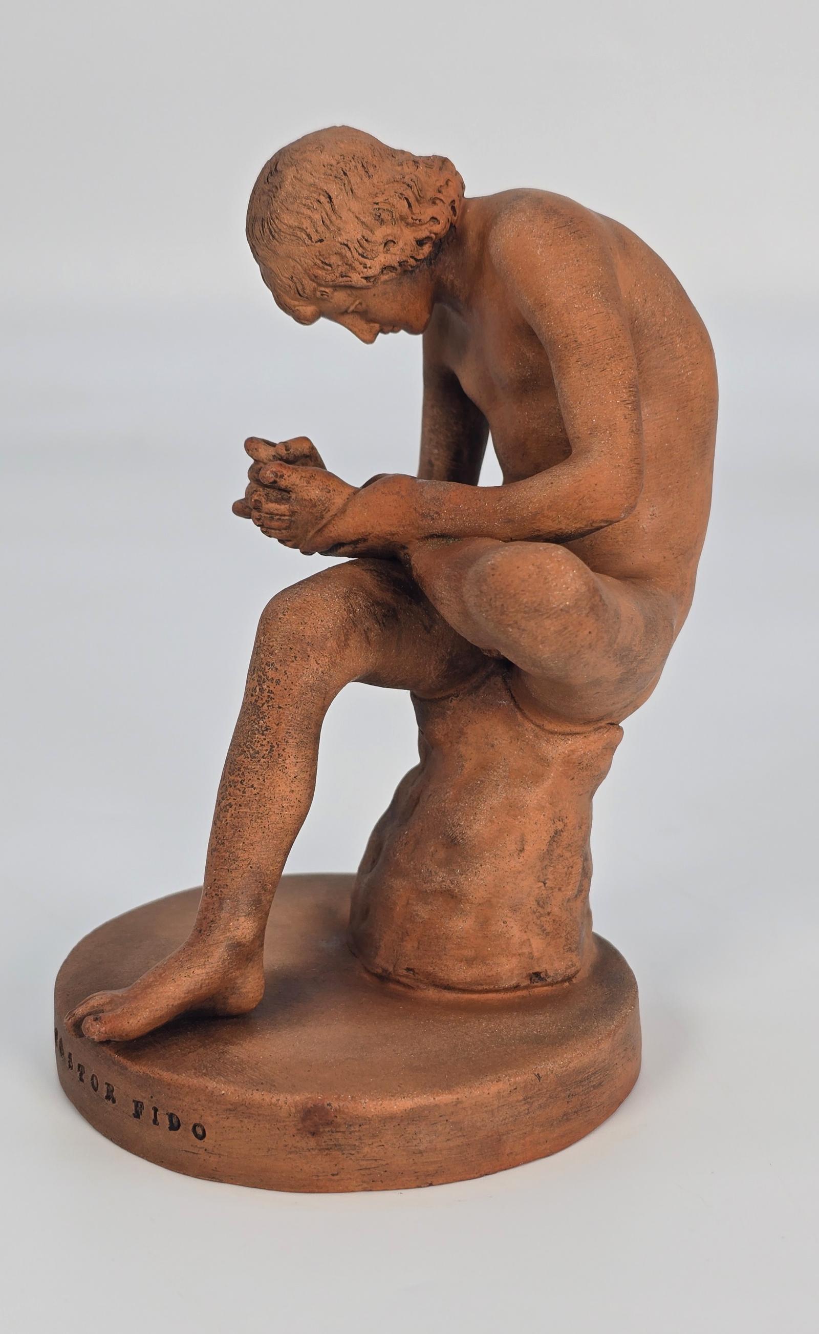 Fine Terracotta Sculpture of Spinario, Boy with Thorn (1 of 16)