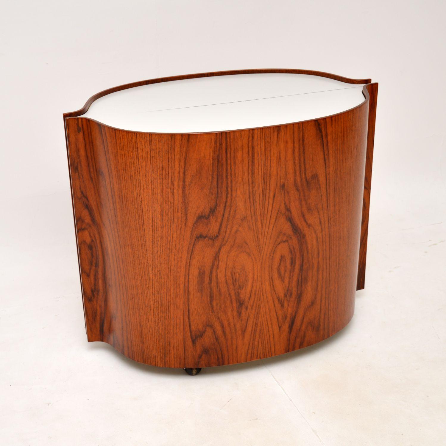 Vintage Italian Rosewood Drinks Cabinet by Eugenio Gerli for Tecno (1 of 11)