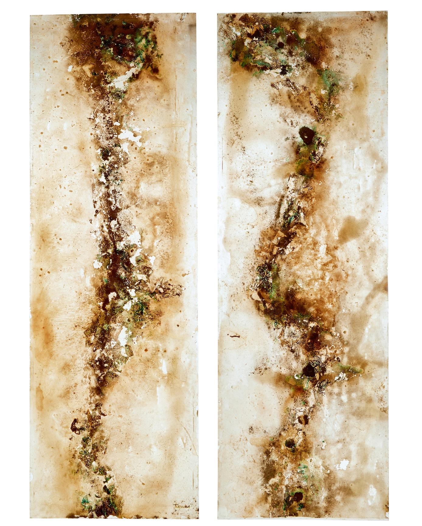 Pair of Large French 1950’s Acrylic Abstract Panels (1 of 9)