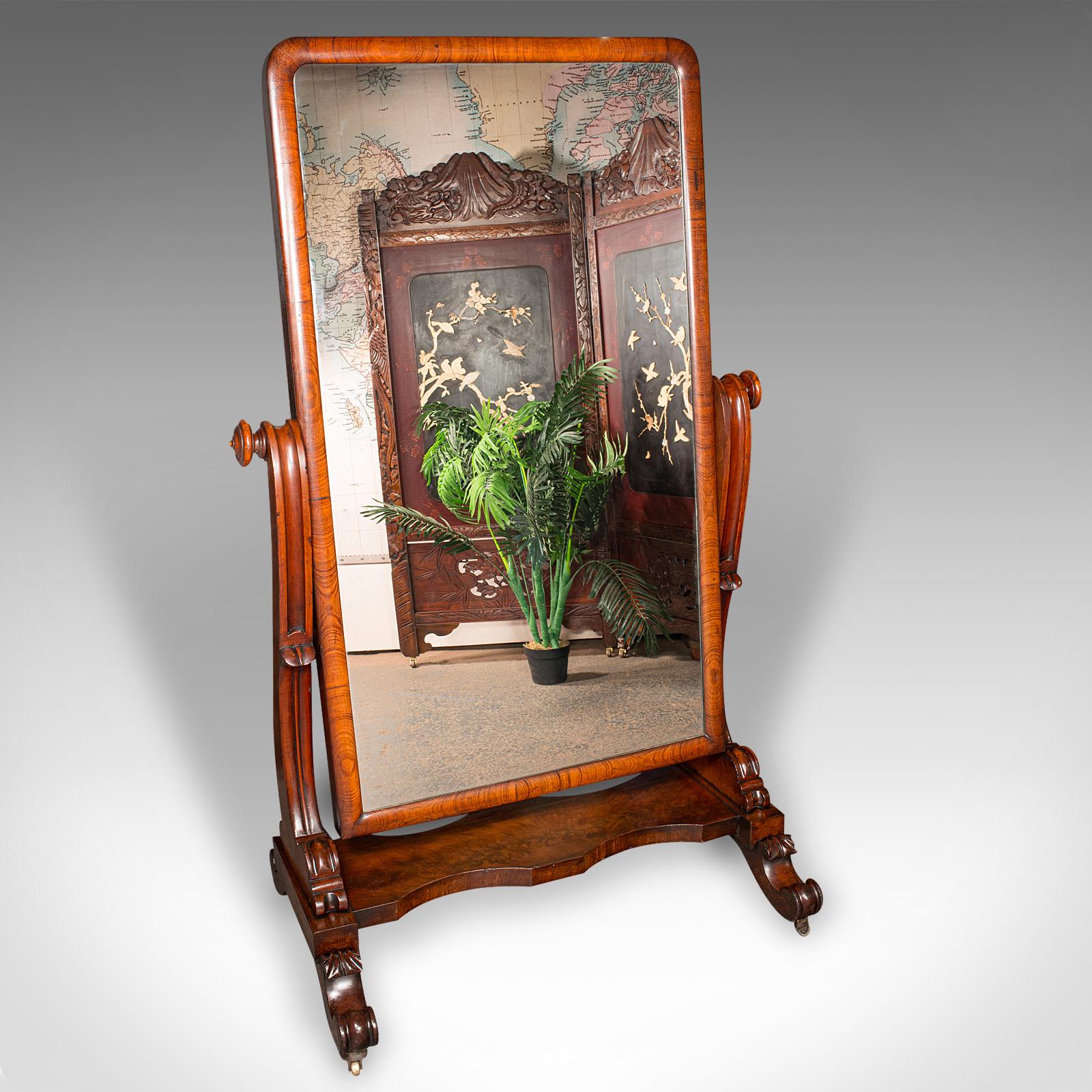 Tall Antique Gentleman’s Outfitters Dressing Mirror, Cheval c.1840 (1 of 11)