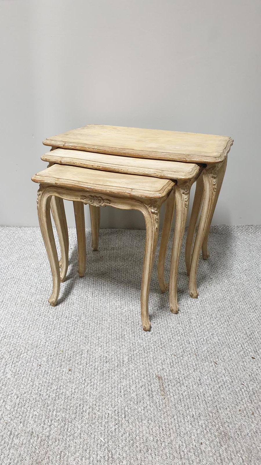 French Painted Nest of Tables (1 of 1) French Painted Nest of Tables (1 of 1)