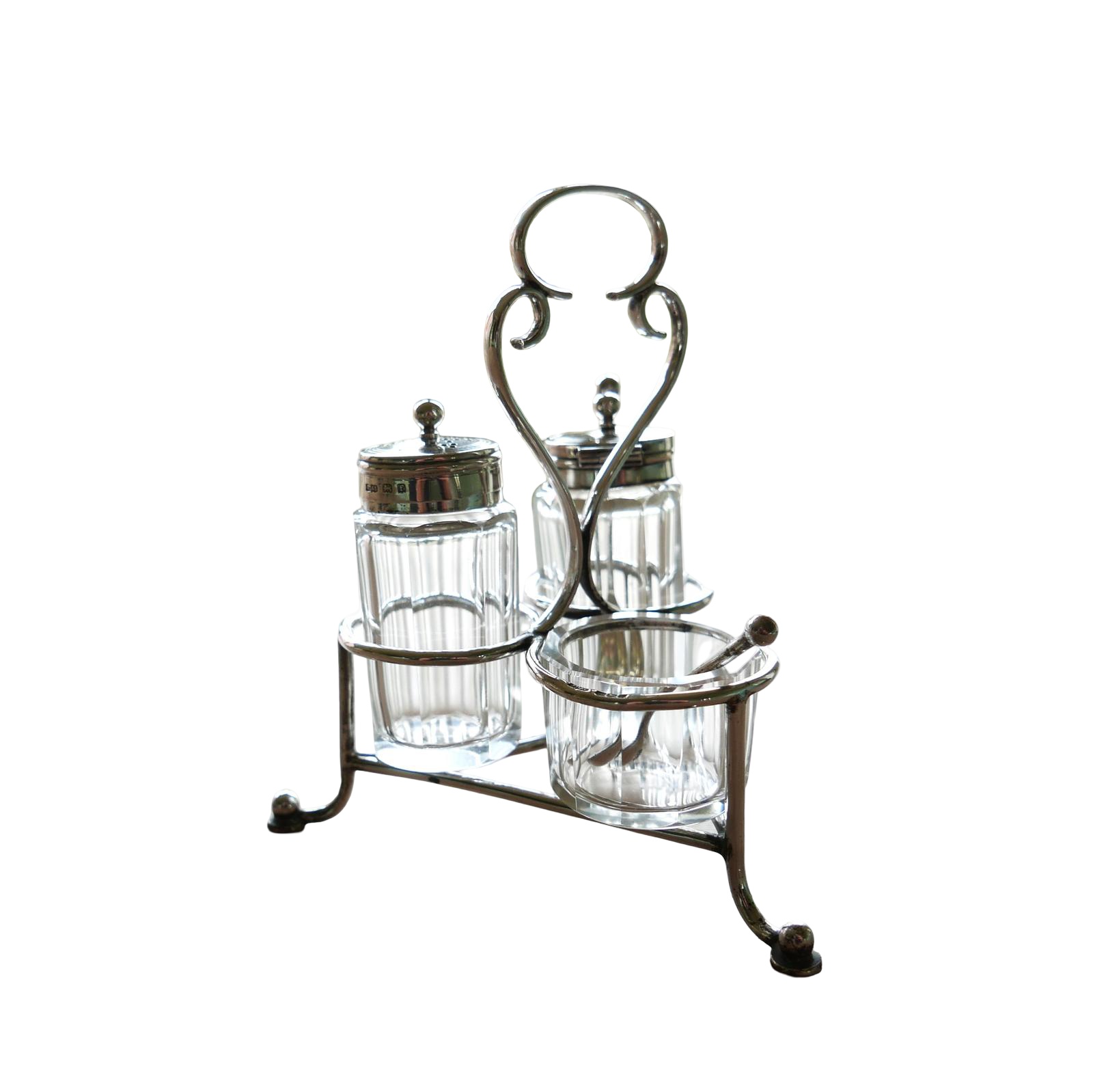 Antique Solid Silver Cruet & Stand (1 of 6) Antique Solid Silver Cruet & Stand (1 of 6)