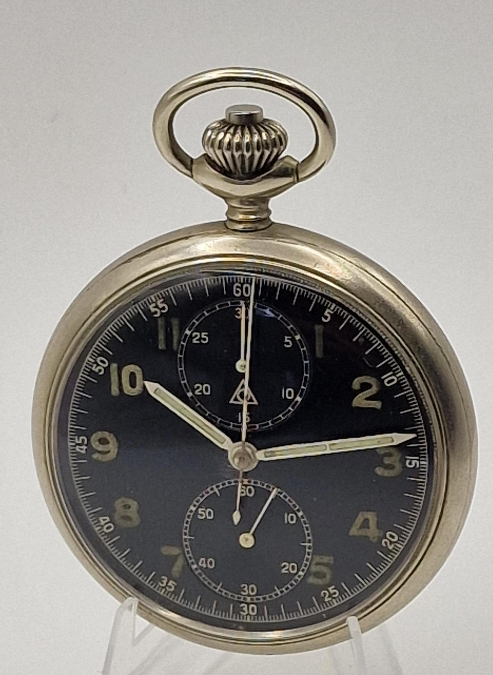 A WW2 German Military Chronograph Pocket Watch (1 of 3) A WW2 German Military Chronograph Pocket Watch (1 of 3)