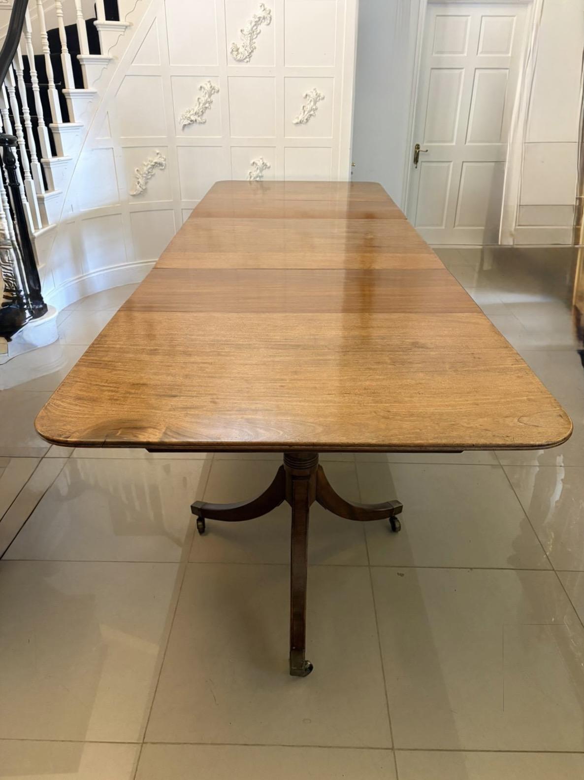 Antique Regency Mahogany 12 Seater Three Pillar Extending Dining Table (1 of 15) Antique Regency Mahogany 12 Seater Three Pillar Extending Dining Table (1 of 15)