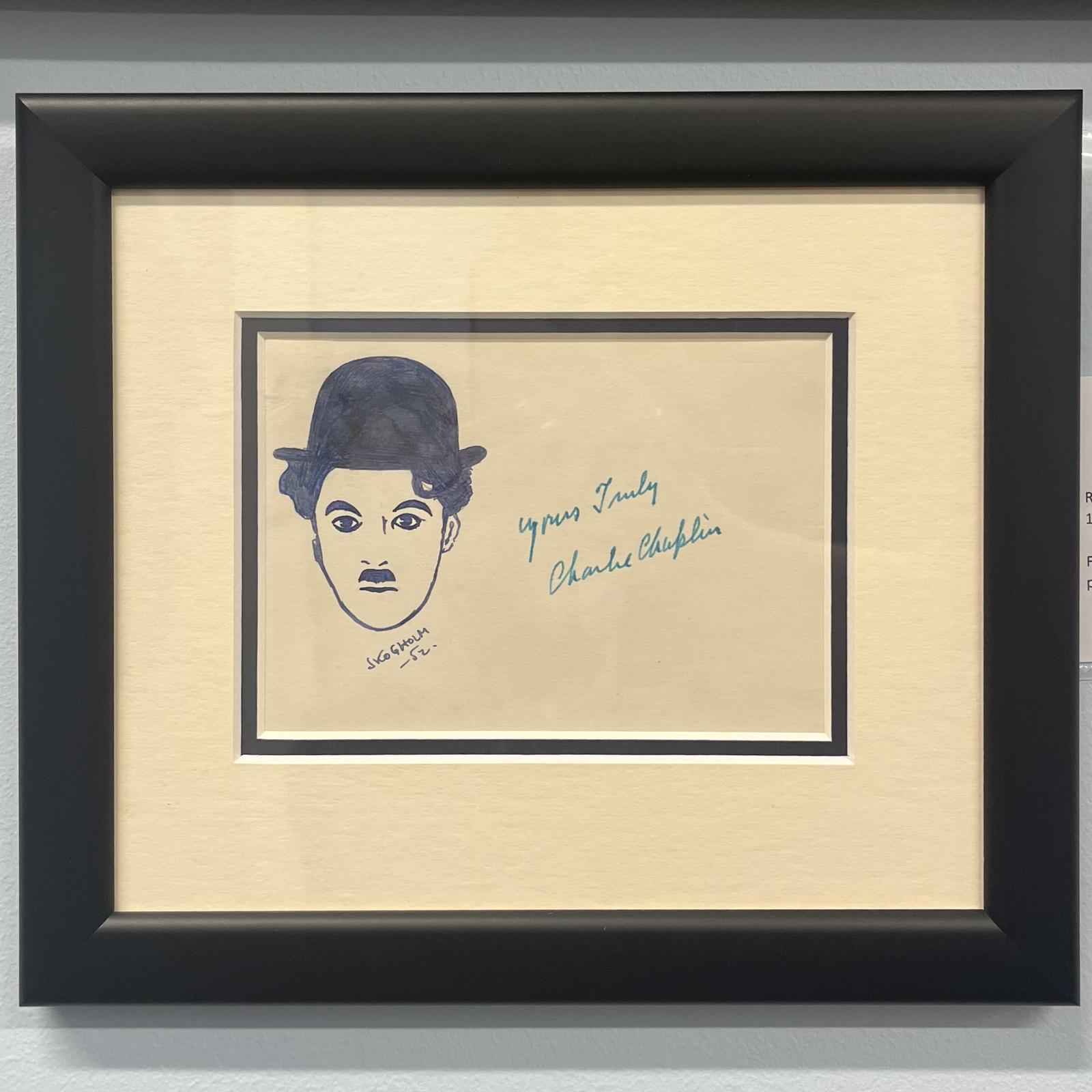 Rare Charlie Chaplin Autograph on Framed Album Page with Provenance (1 of 1)